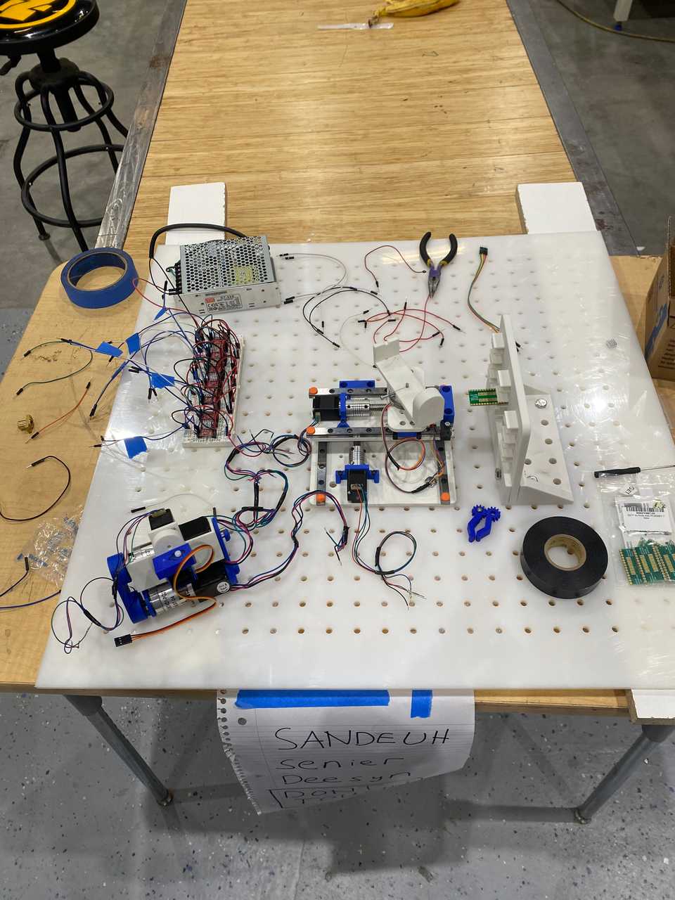 XY table being built